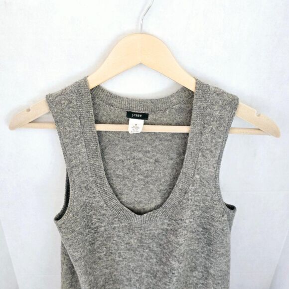 J. Crew Gray Wool Cashmere Sleeveless Mini-Dress Size XS - Picture 6 of 7